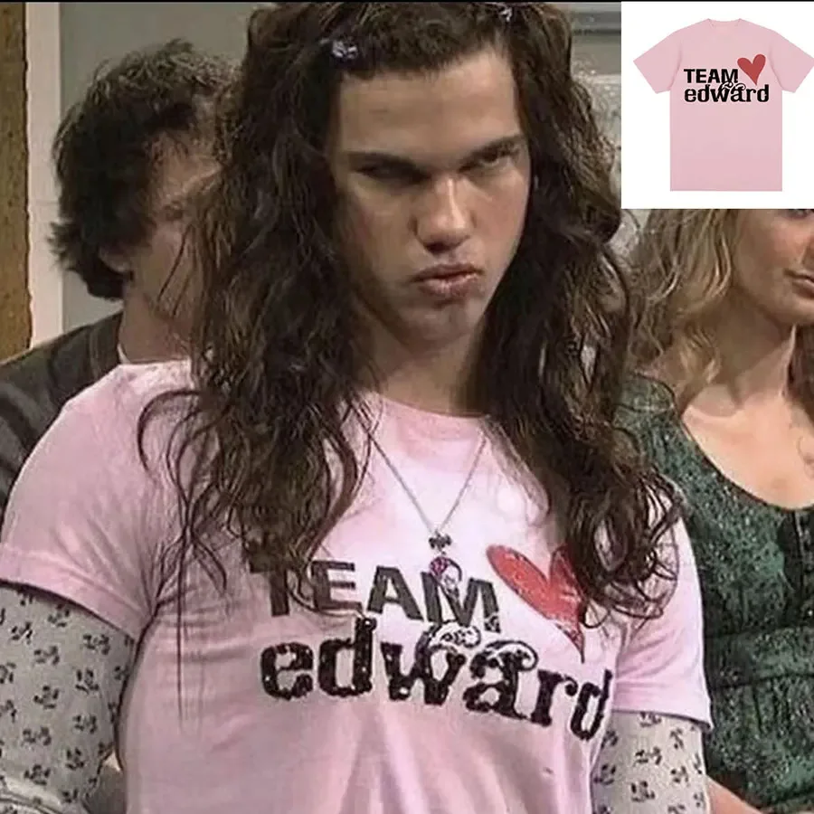 Summer Clothing Wear - เสื้อยืดลำลองแฟชั่นผู้หญิงไซส์ใหญ่สไตล์ Y2k แขนสั้นลายทีม Edward ของ Twilight
