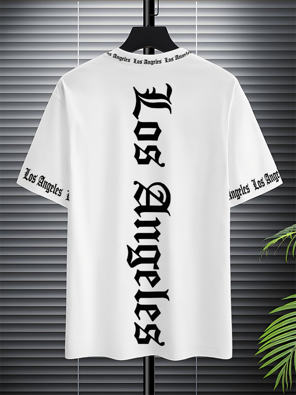 Summer Goth Clothing - เสื้อยืดผู้ชายพิมพ์ลาย 3 มิติ ลายตัวอักษรแบบกอธิค ลอสแอนเจลิส ระบายอากาศ