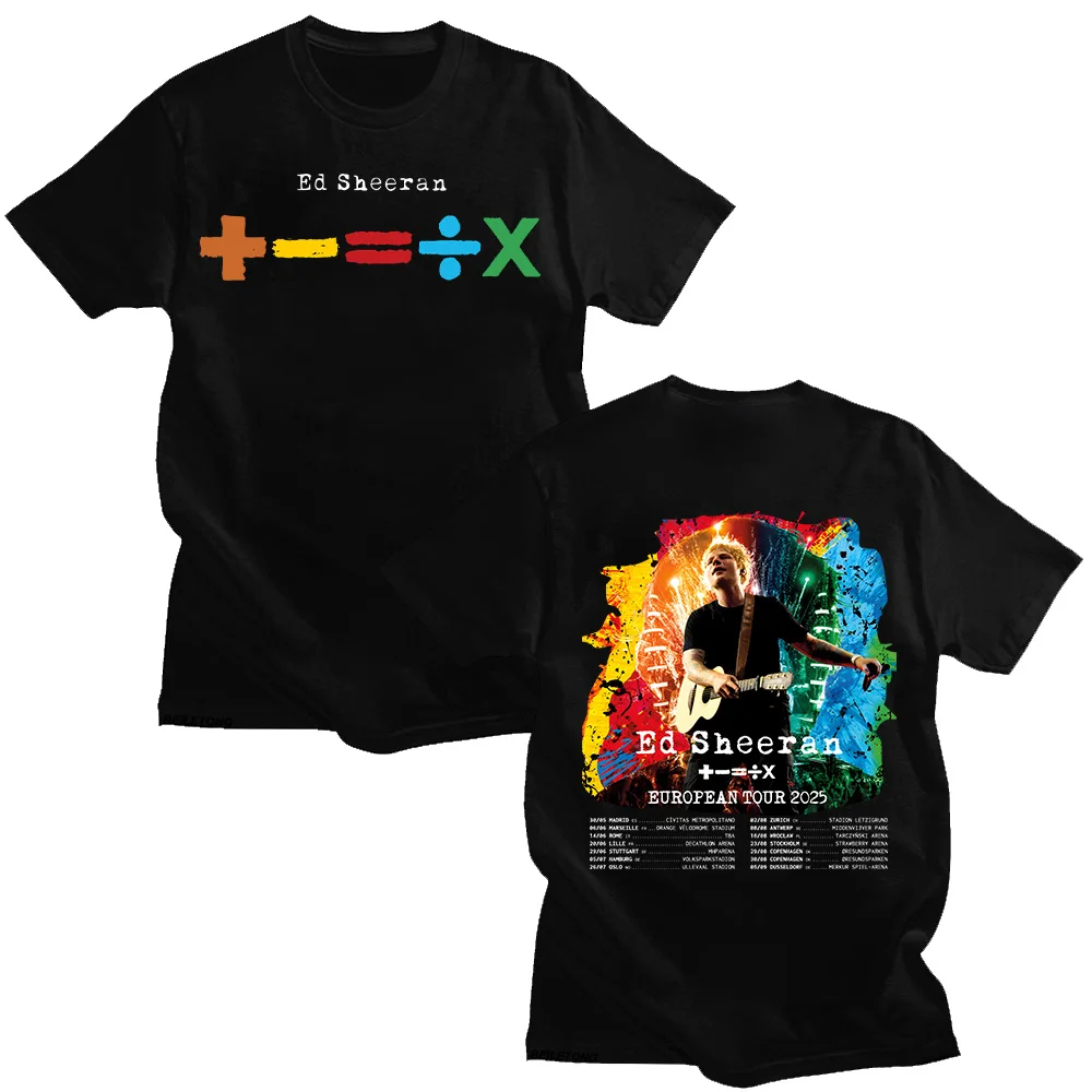 Summer Clothing Gif - Ed Sheeran ยุโรปทัวร์ 2025 เสื้อยืดผู้ชายและผู้หญิงเสื้อผ้า O