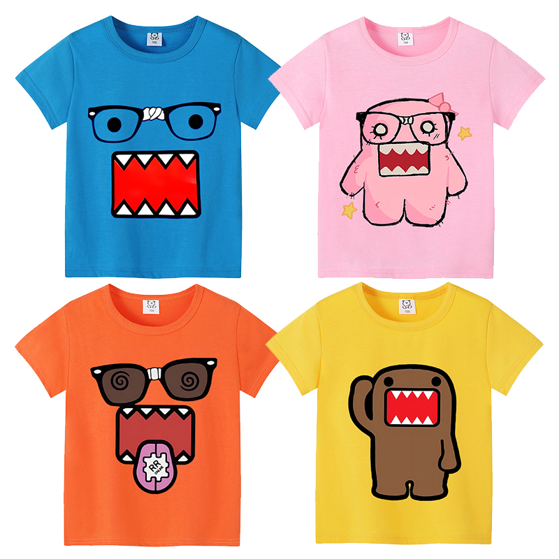 Summer Clothing Newborn - โดโมส คุงส์น่ารักเสื้อแขนสั้นลายการ์ตูนเด็กชายเด็กหญิงเสื้อผ้าฤดูร้อนแฟชั่นฮิปฮอปลำลองสวมใส่กลางแจ้งเสื้อเด็กวัยหัดเดินของขวัญ
