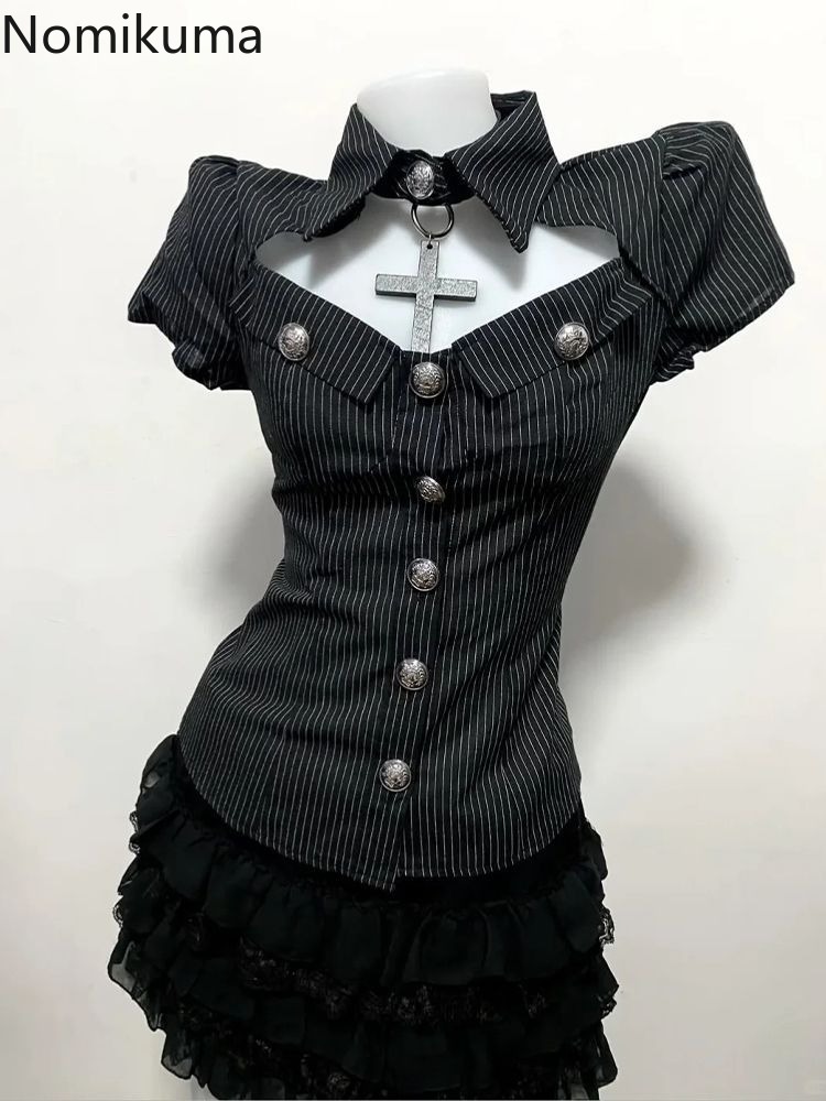 ชุดเซ็ตสองชิ้นสไตล์โกธิค เสื้อ - Summer Goth Clothing บทวิจารณ์และราคา