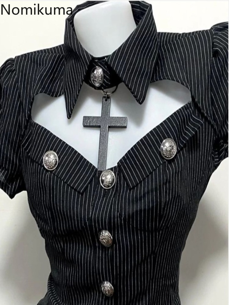 ชุดเซ็ตสองชิ้นสไตล์โกธิค เสื้อ - Summer Goth Clothing บทวิจารณ์และราคา