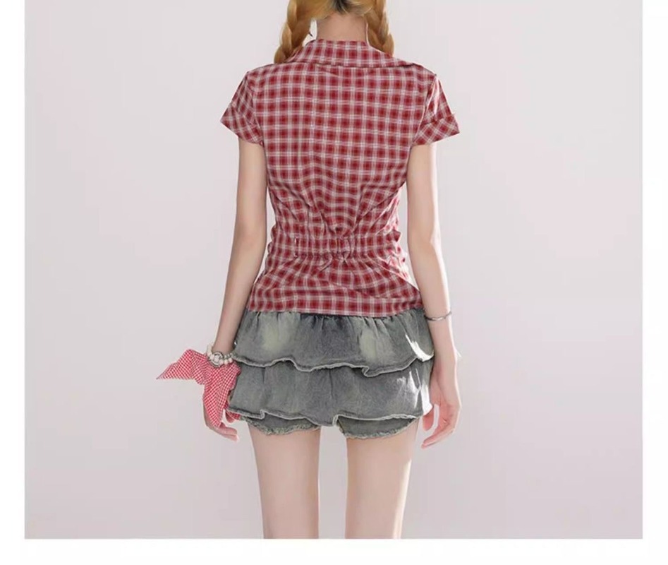 เสื้อเชิ้ตลายสก็อตสไตล์ฮาราจูก - Summer Goth Clothing บทวิจารณ์และราคา