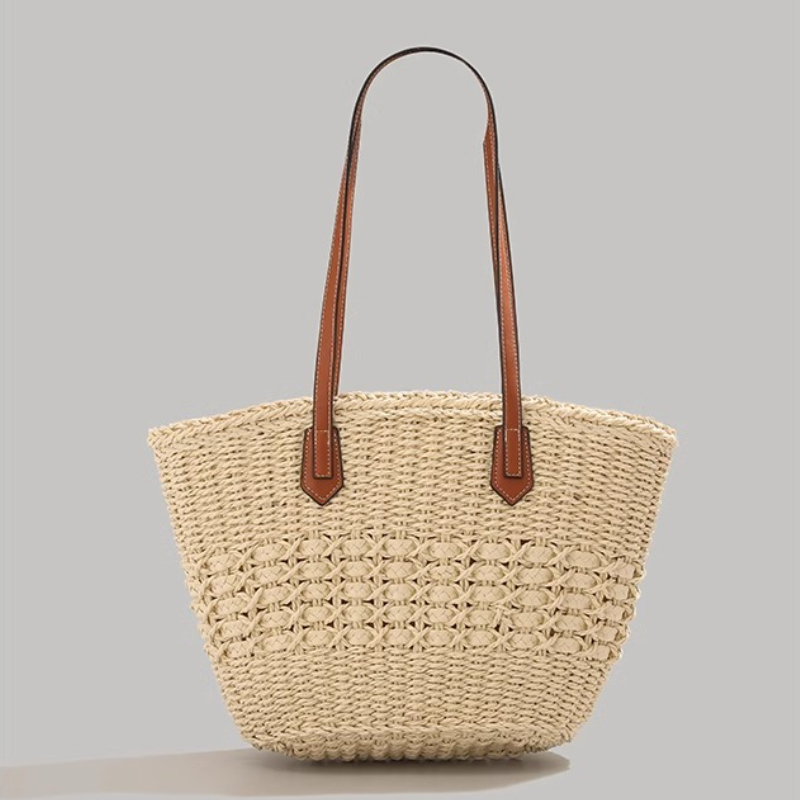 กระเป๋าหิ้วพับได้ขนาดใหญ่พิเศษ - Beach Bag Straw บทวิจารณ์และราคา