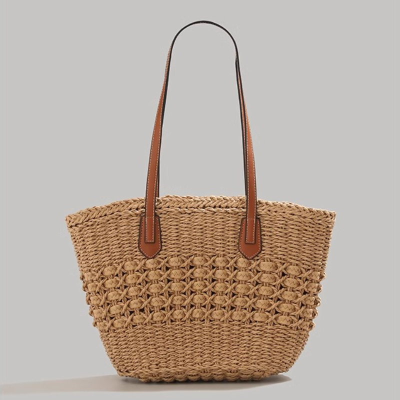 กระเป๋าหิ้วพับได้ขนาดใหญ่พิเศษ - Beach Bag Straw บทวิจารณ์และราคา