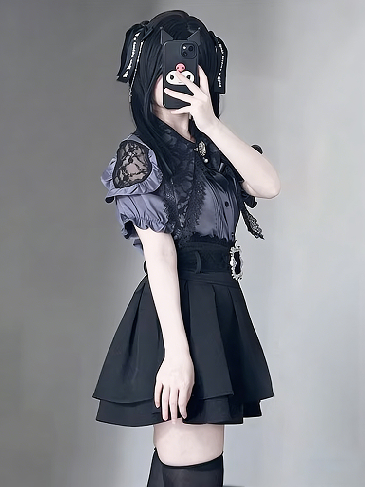 เสื้อเปิดไหล่สไตล์โกธิคและกระโ - Summer Goth Clothing บทวิจารณ์และราคา