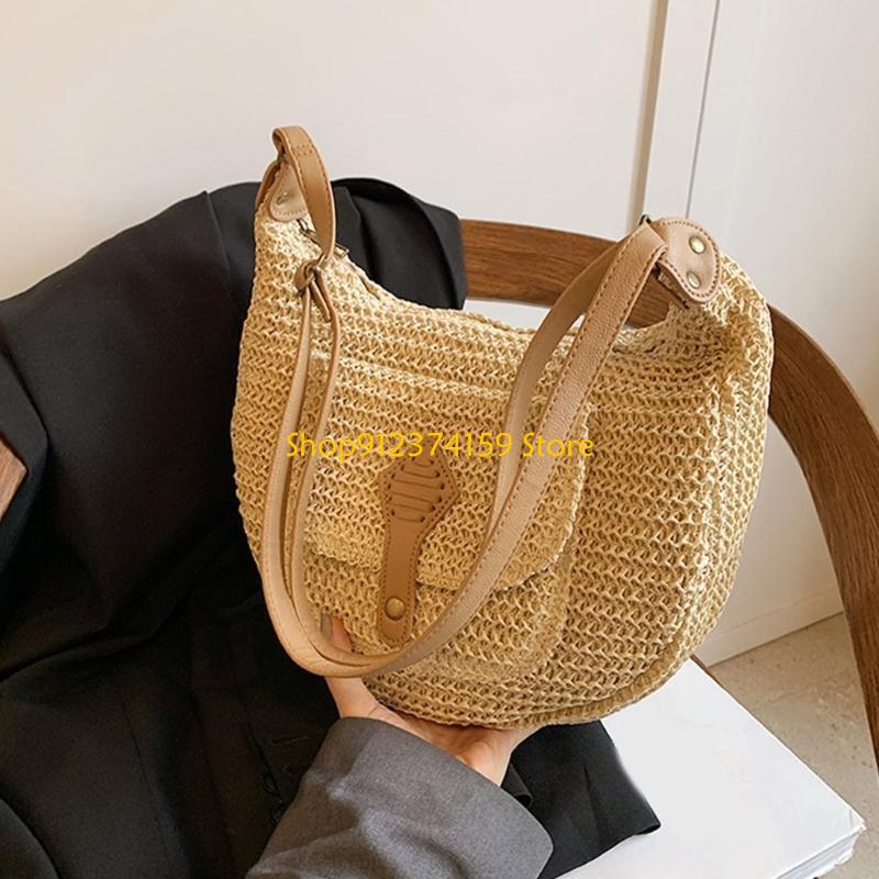 G5AEผู้หญิงฟางกระเป๋าชายหาดCro - Beach Bag Straw บทวิจารณ์และราคา