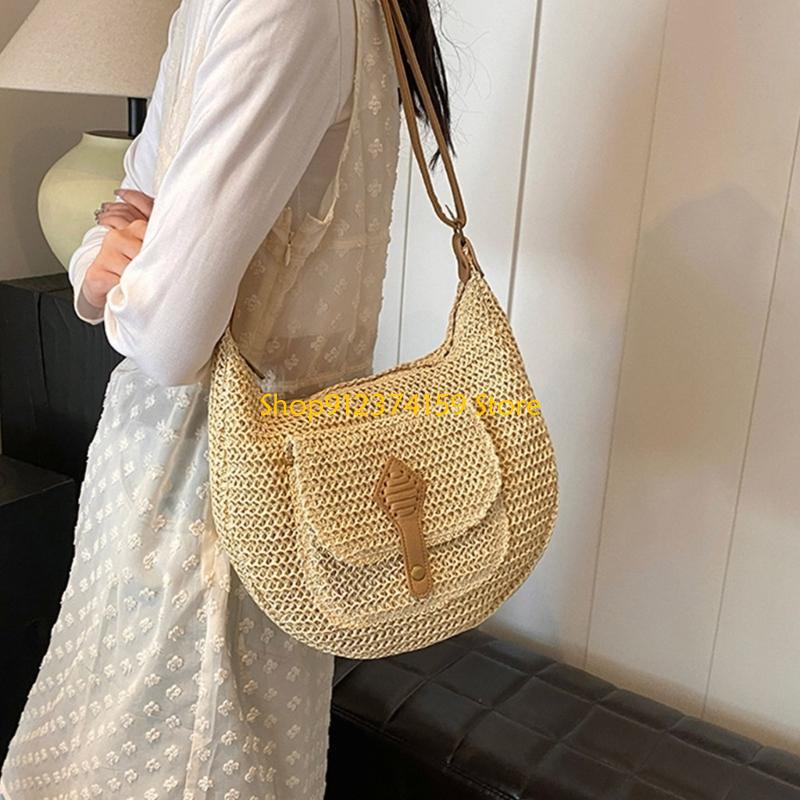 G5AEผู้หญิงฟางกระเป๋าชายหาดCro - Beach Bag Straw บทวิจารณ์และราคา