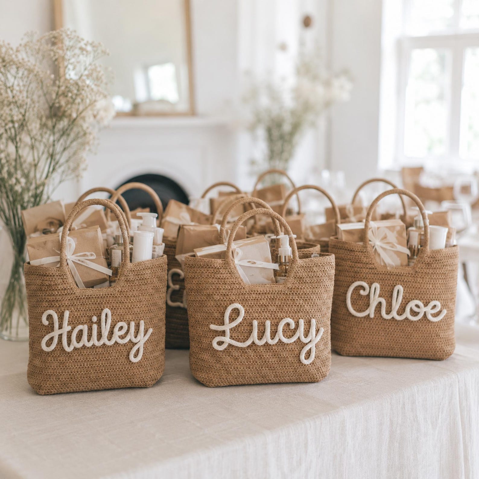 กระเป๋าโท้ทแบบกำหนดเองส่วนบุคค - Beach Bag Straw บทวิจารณ์และราคา