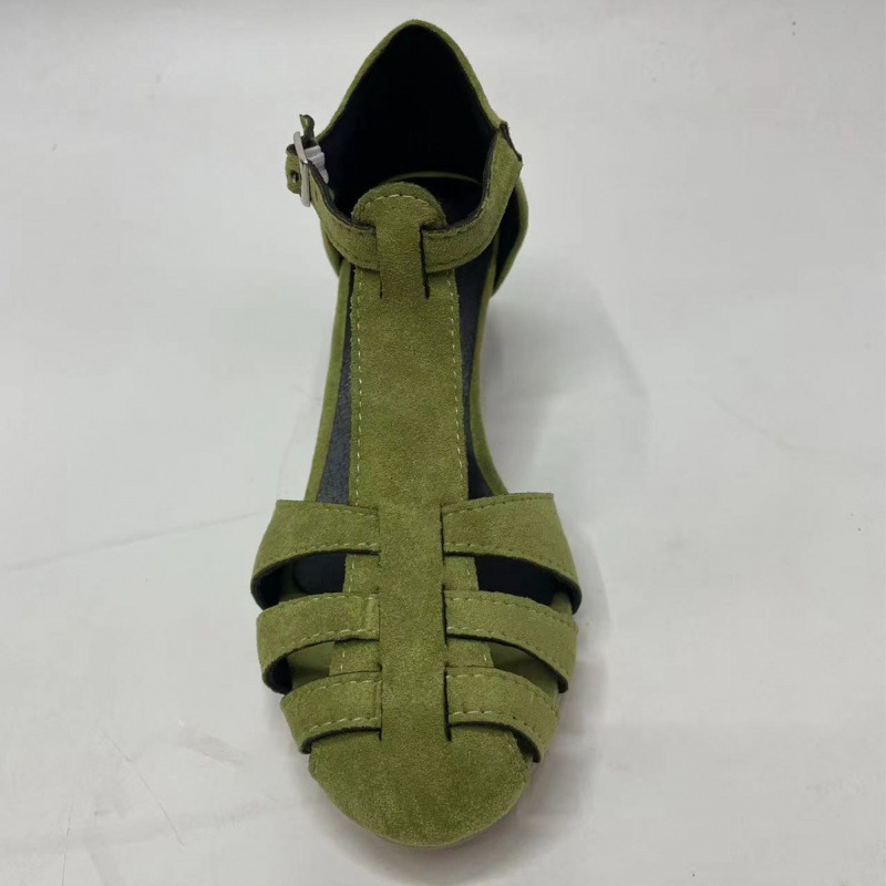 รองเท้าส้นเตี้ยแบบ T-Strap สีเ - Summer Clothing Offers บทวิจารณ์และราคา