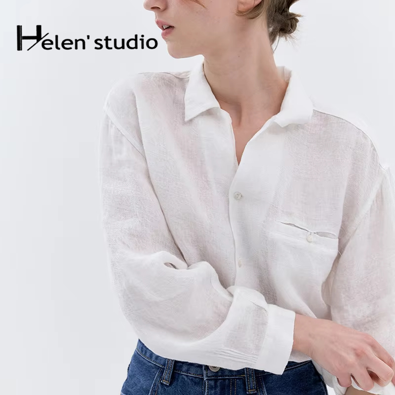 เสื้อเชิ้ตผู้หญิงผ้าลินิน 100% - Summer Clothing Pinterest บทวิจารณ์และราคา