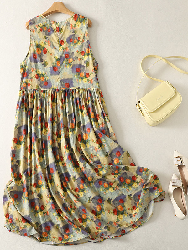 ชุดเดรสแม็กซี่พิมพ์ลายดอกไม้สไ - Summer Clothing Vibes บทวิจารณ์และราคา