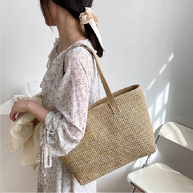 กระเป๋าถือสานสำหรับผู้หญิง ฤดู - Beach Bag Straw บทวิจารณ์และราคา