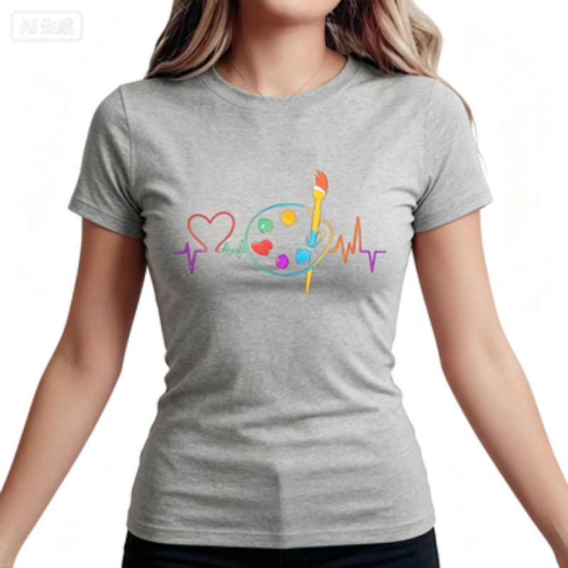 เสื้อยืดคอกลมลายพิมพ์สีสันสดใส - Summer Clothing Color Palette บทวิจารณ์และราคา