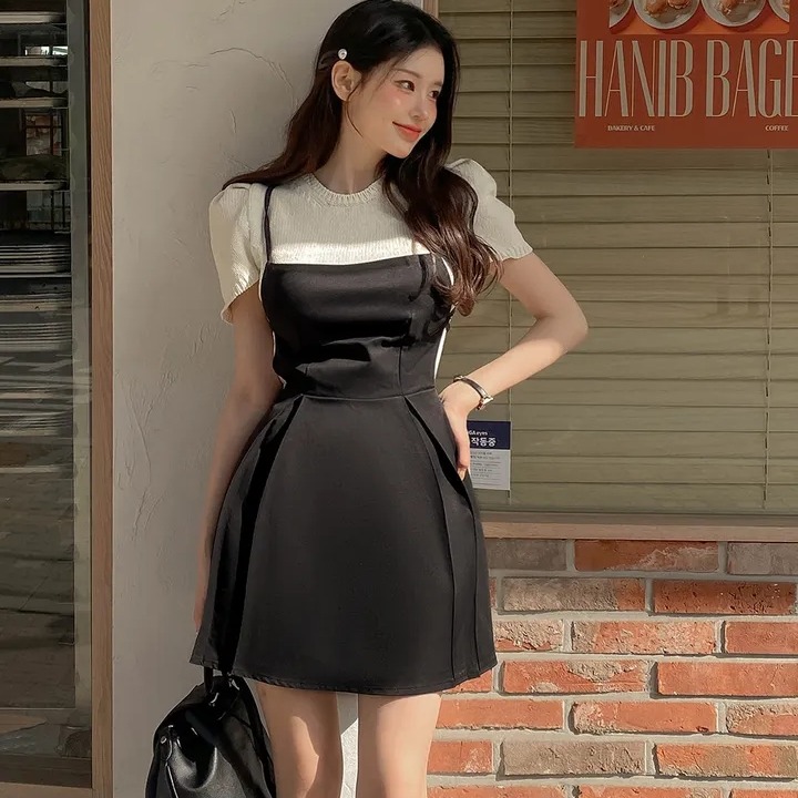 เดรสผูกเอวแบบเว้าหลังสไตล์เกาห - Summer Clothing Wear บทวิจารณ์และราคา