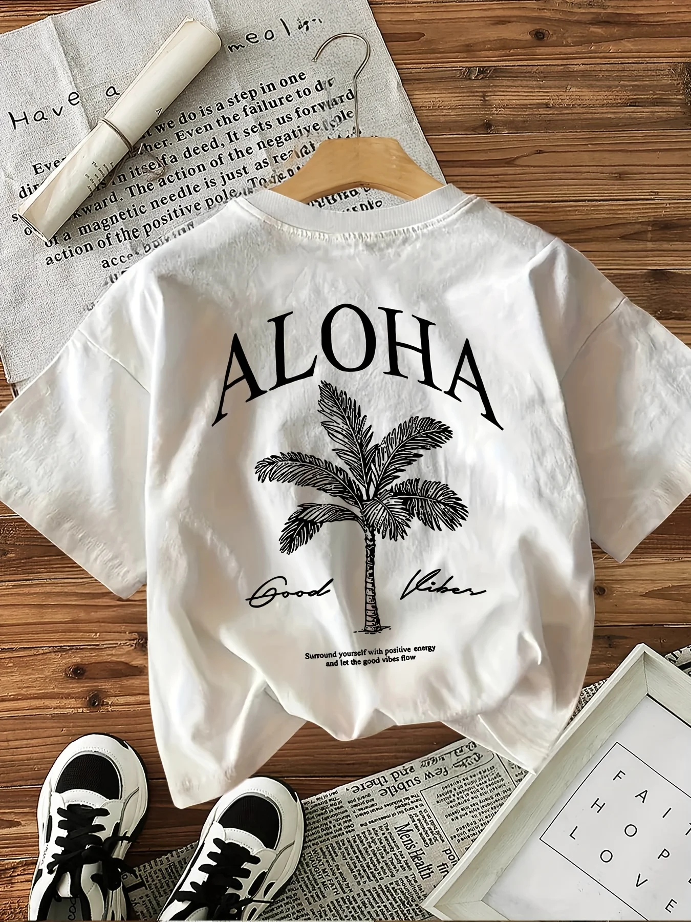 เสื้อยืดพิมพ์ลายกราฟิก Aloha G - Summer Clothing Vibes บทวิจารณ์และราคา