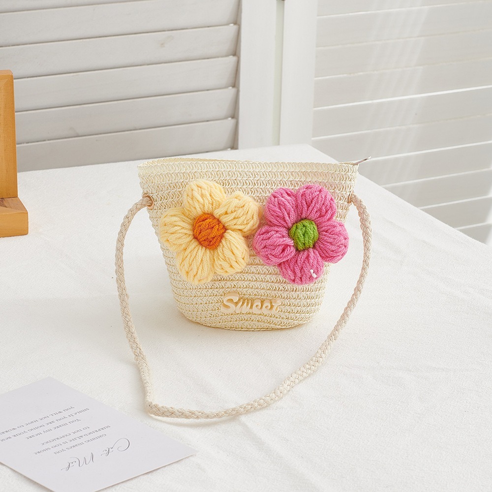 กระเป๋าถือฟางลายดอกไม้เจ้าหญิง - Beach Bag Straw บทวิจารณ์และราคา