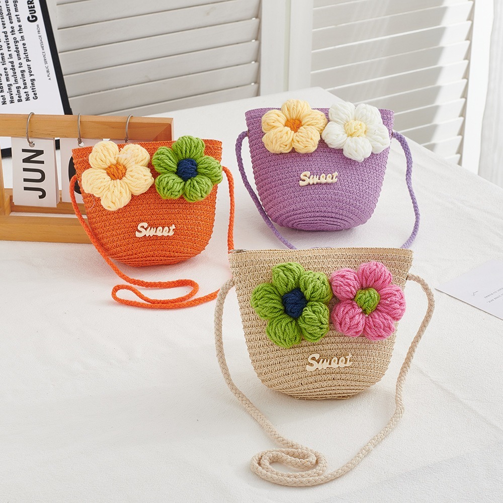 กระเป๋าถือฟางลายดอกไม้เจ้าหญิง - Beach Bag Straw บทวิจารณ์และราคา