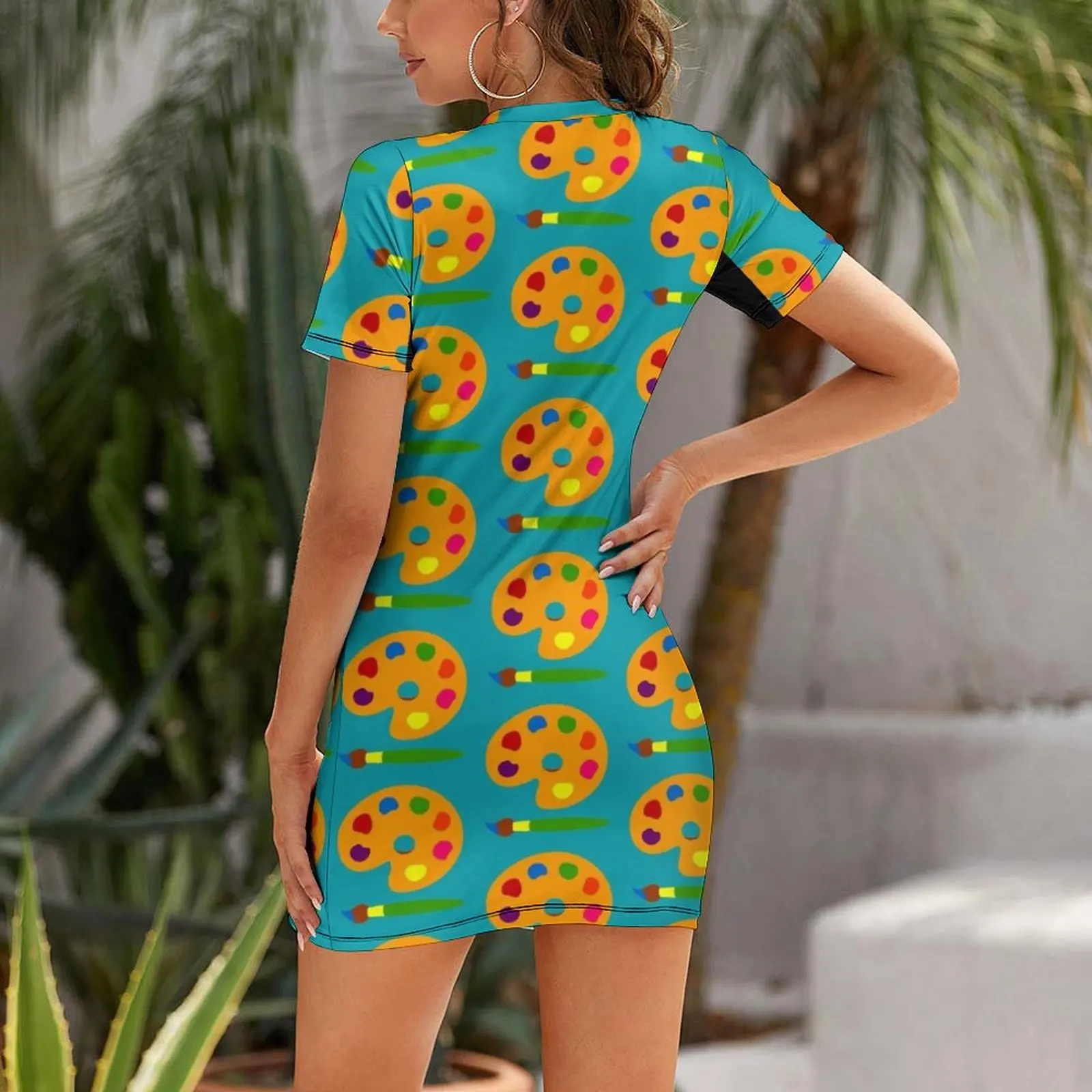 ชุดเดรสแขนสั้นสีสันสดใส เสื้อผ - Summer Clothing Color Palette บทวิจารณ์และราคา